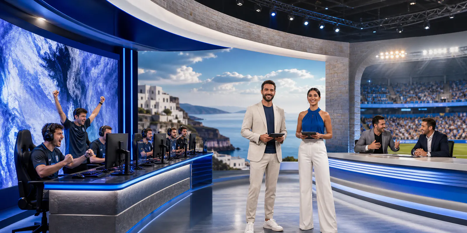 Έλληνες αθλητές σε ζωντανό αθλητικό στούντιο