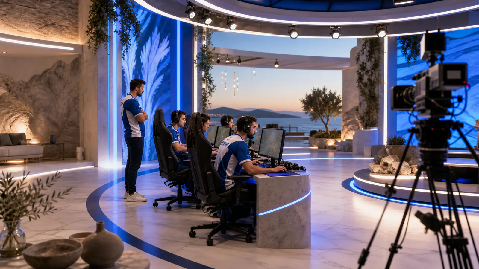 Έλληνες αθλητές eSports σε σύγχρονο αθλητικό στούντιο